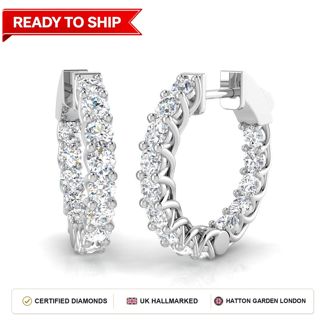 Lab grown diamond earring