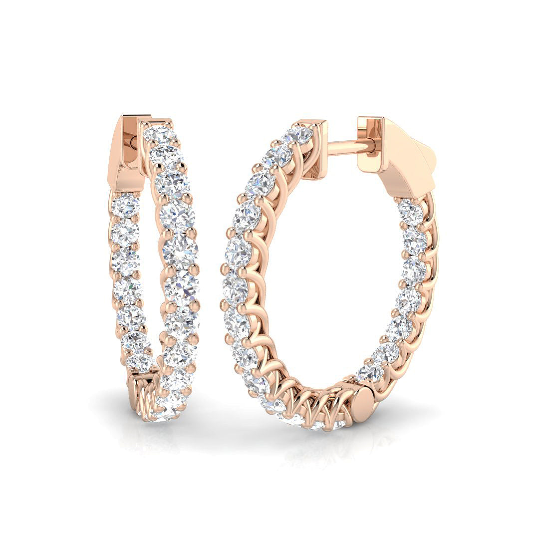 Hoop Earrings - Epswy 1.75ct Lab Grown Diamond