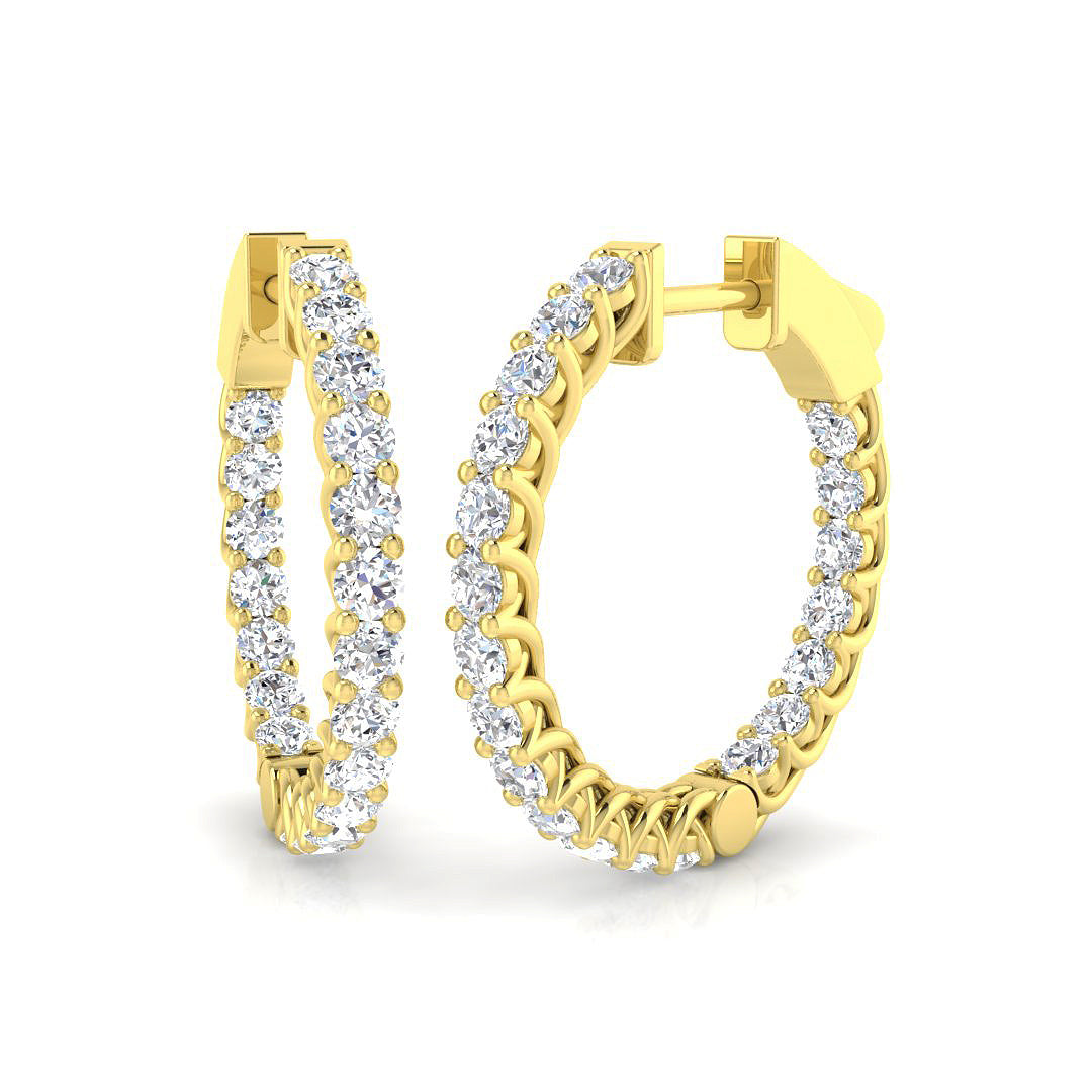 Hoop Earrings - Epswy 1.75ct Lab Grown Diamond