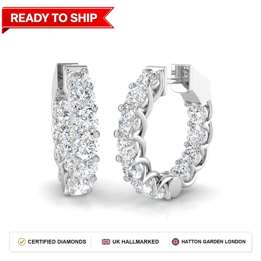 Lab grown diamond earring