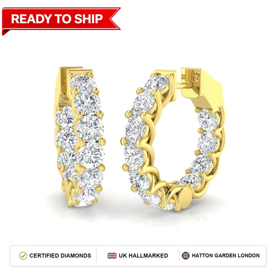 Lab grown diamond earring