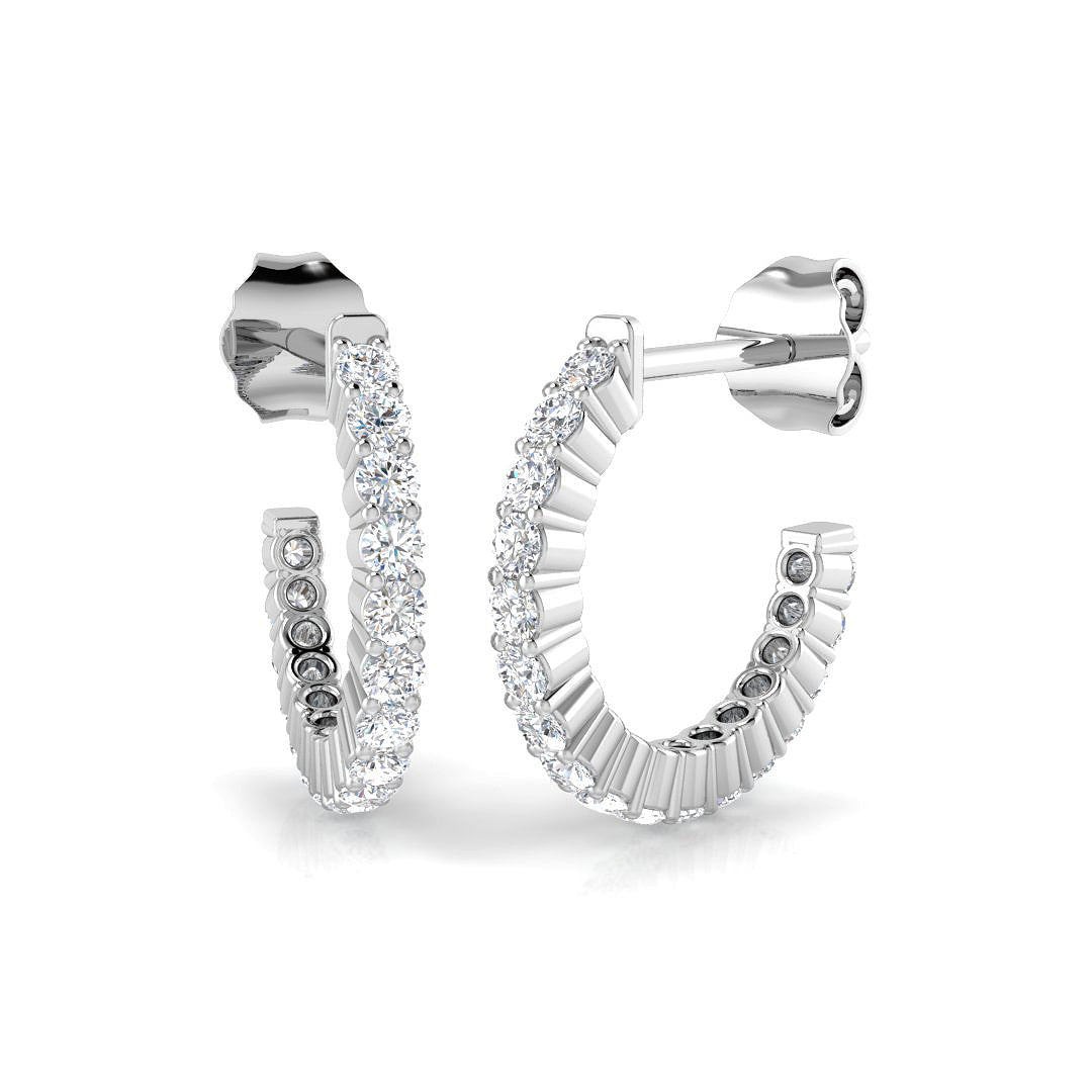 Hoop Earrings - Erhby 1ct Gold Pure Radiance