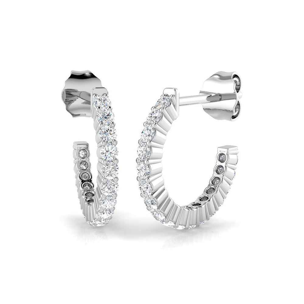 Hoop Earrings - Erhby 1ct Gold Pure Radiance