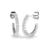 Hoop Earrings - Erhby 1ct Gold Pure Radiance