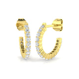 Hoop Earrings - Erhby 1ct Gold Pure Radiance