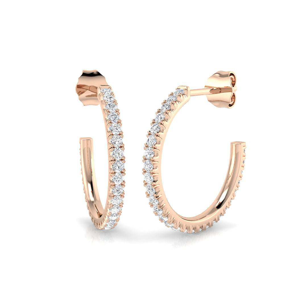 Hoop Earrings - Sweety 0.5ct Elegant Diamond Sparkle