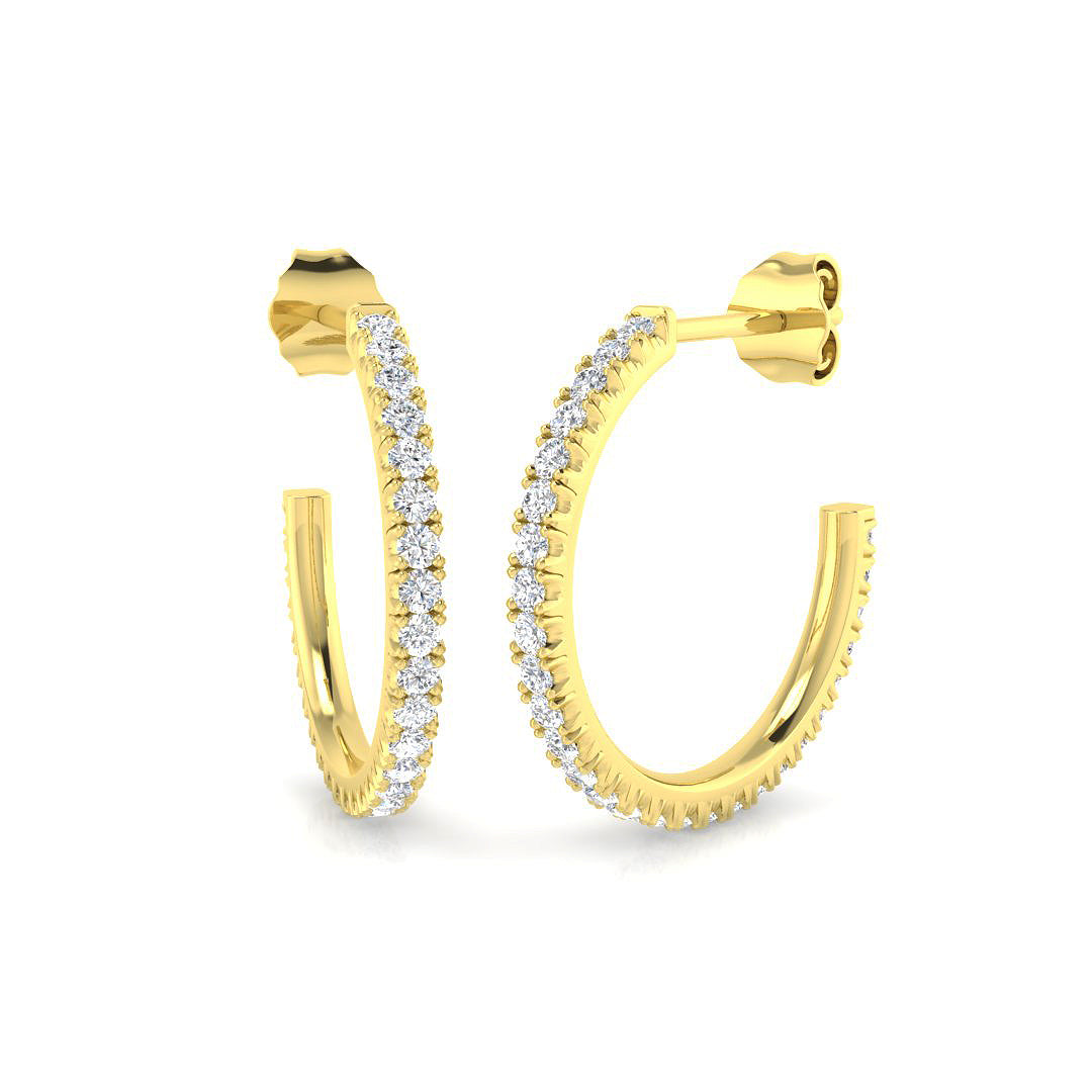 Hoop Earrings - Sweety 0.5ct Elegant Diamond Sparkle
