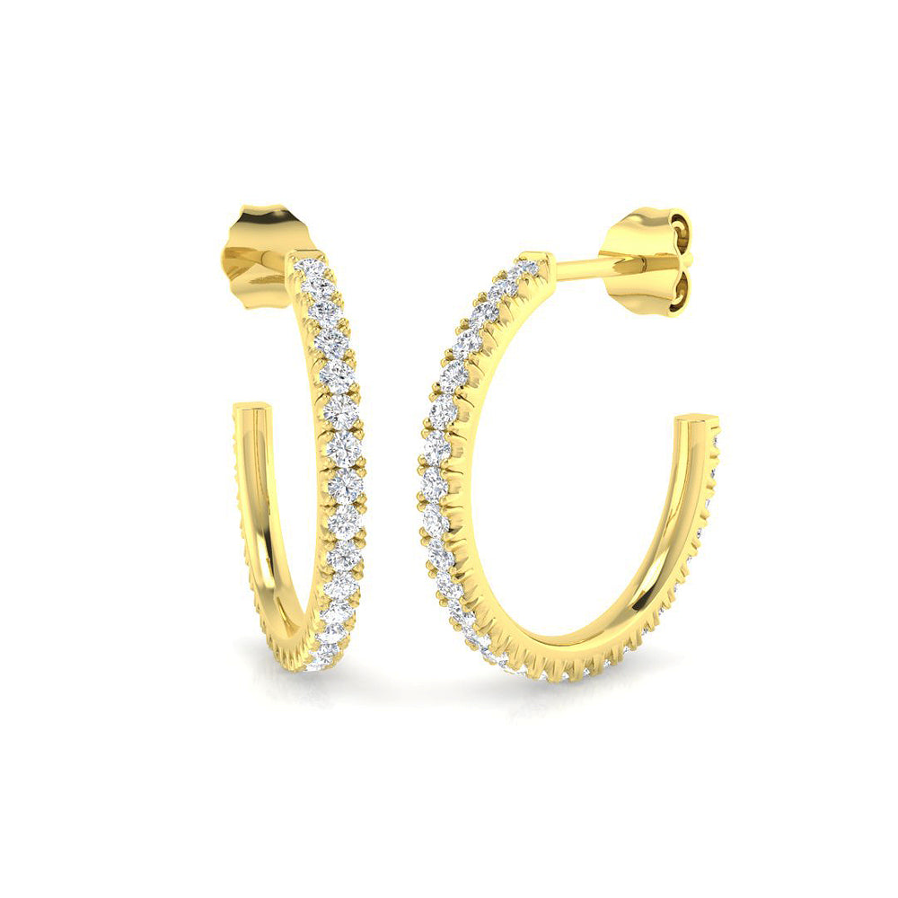 Hoop Earrings - Sweety 0.5ct Elegant Diamond Sparkle