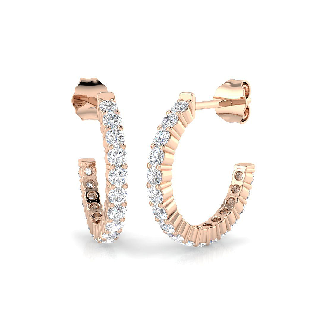 Hoop Earrings - Engvy 0.5ct-1ct Lab Grown Diamond