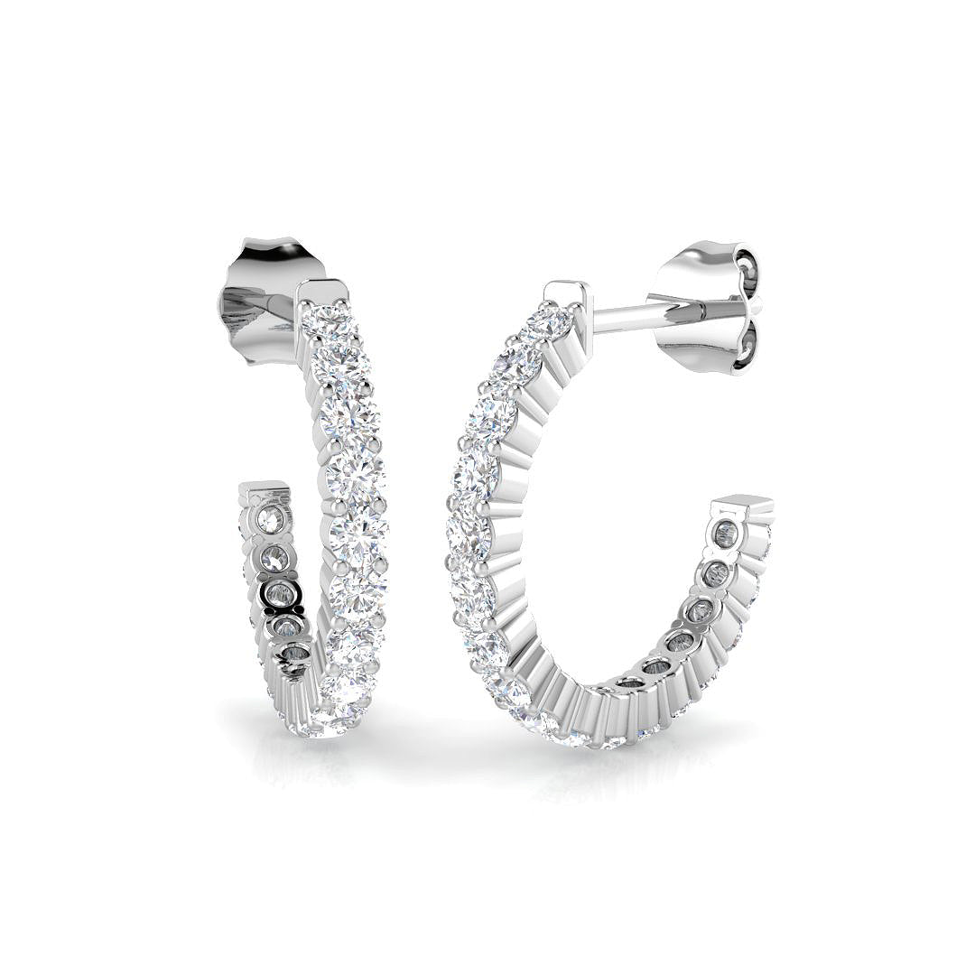 Hoop Earrings - Engvy 0.5ct-1ct Lab Grown Diamond
