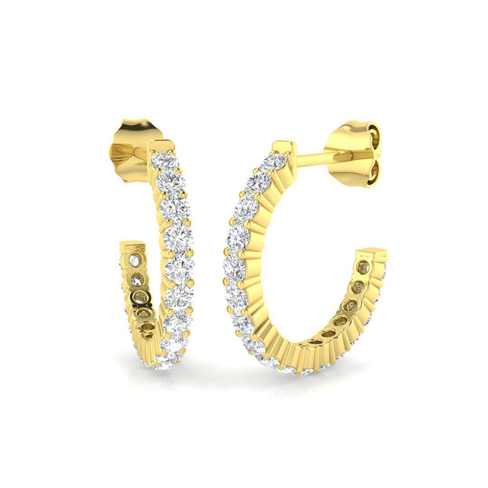 Hoop Earrings - Engvy 0.5ct-1ct Lab Grown Diamond