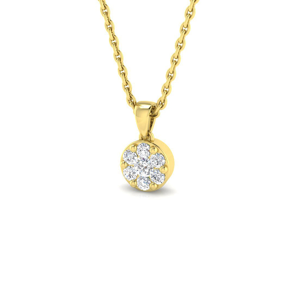 Baulk Cluster Diamond Pendant 0.15ct Gold (Without Chain )