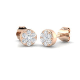 Caden Gold Cluster Diamond Earrings | Elegant 0.25ct to 0.5ct Jewelry