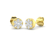 Caden Gold Cluster Diamond Earrings | Elegant 0.25ct to 0.5ct Jewelry