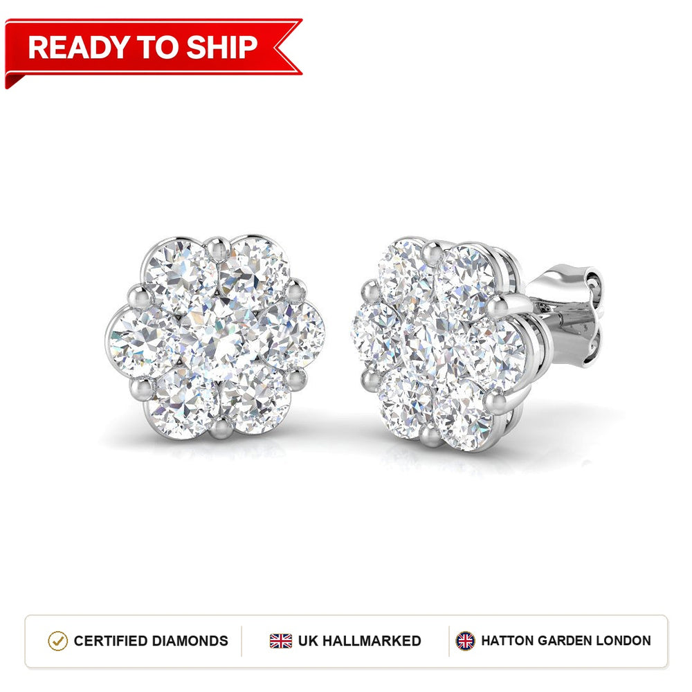 Lab grown diamond earring