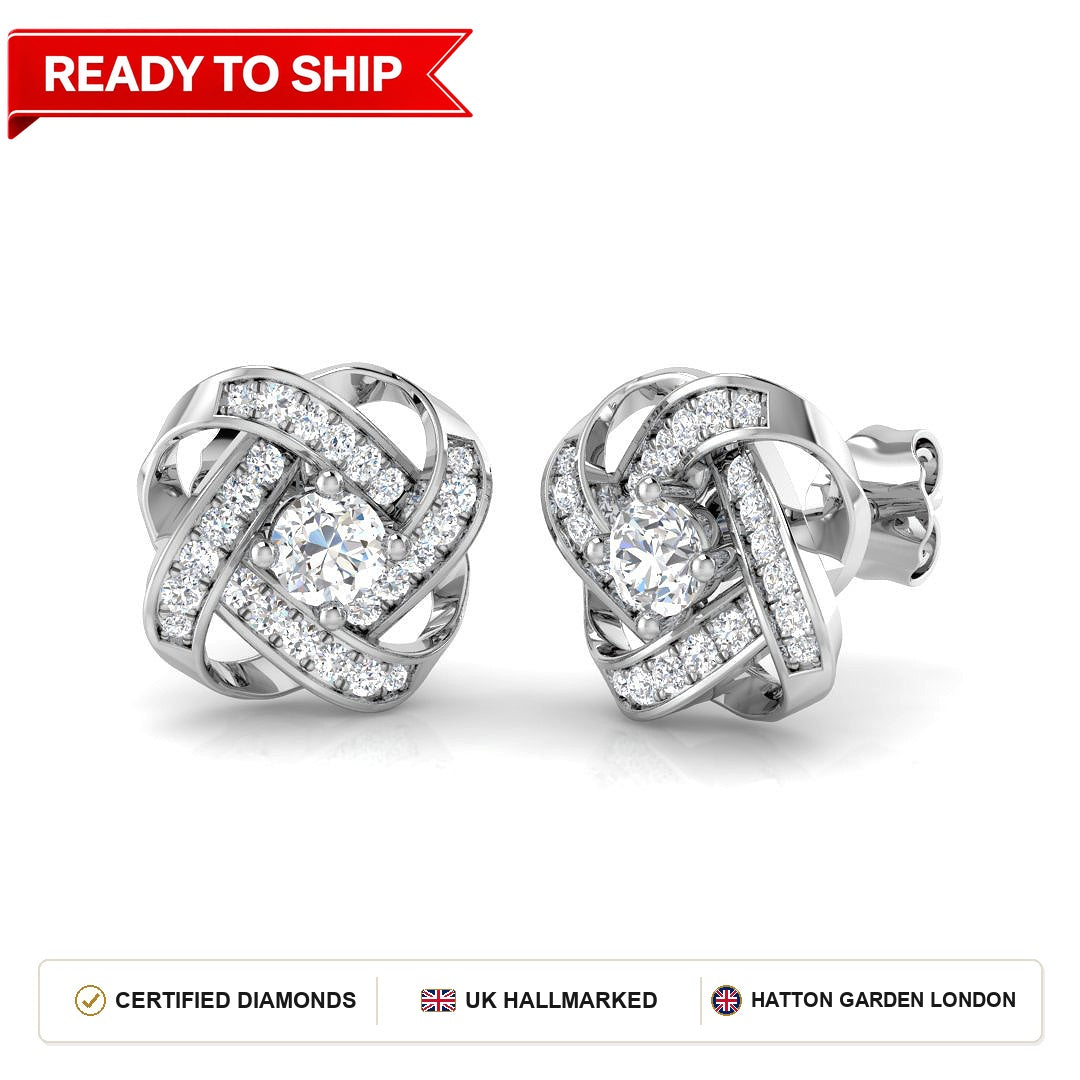 Lab grown diamond earring