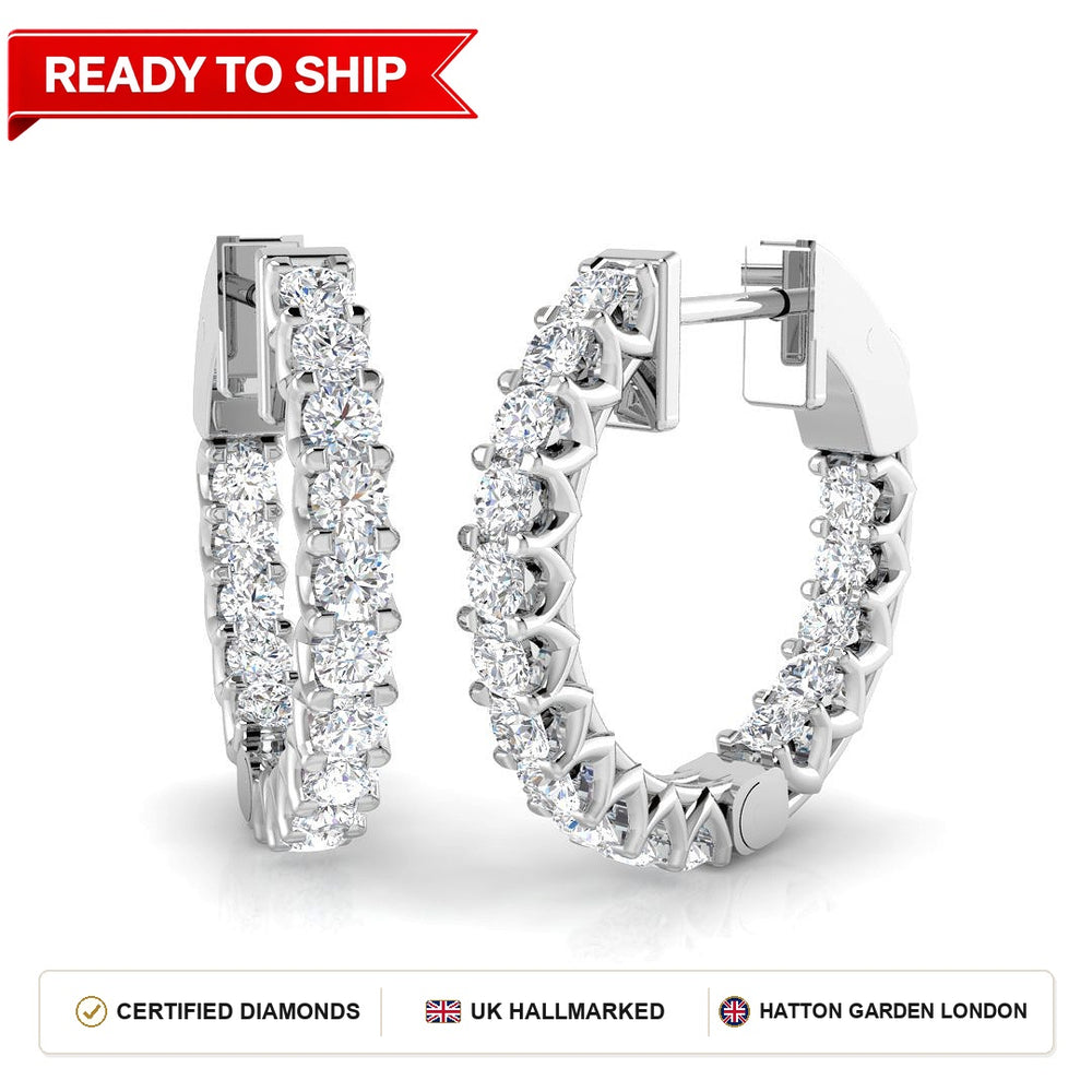 Lab grown diamond earring