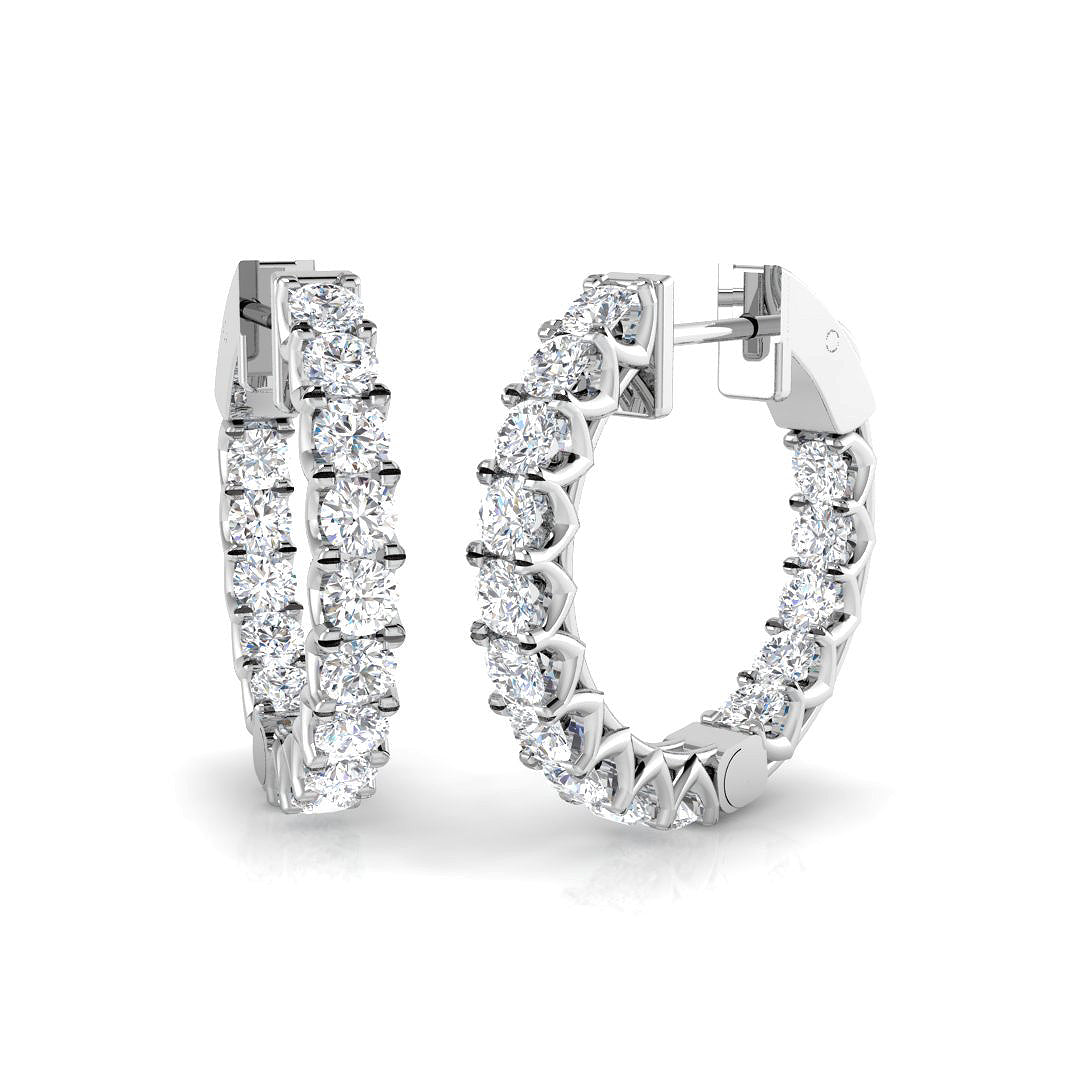Hoop Earrings - Luvry 0.33ct Gold Diamond Luxury Elegance