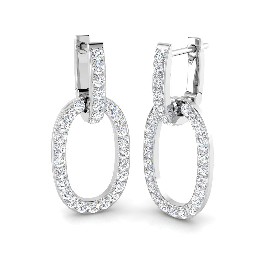 Eriby Gold Drop & Trilogy Diamond Earrings – Luxurious 1ct to 2ct Sparkle