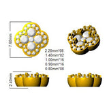 18k Yellow Gold 0.44ct Natural Diamond Clover Earrings