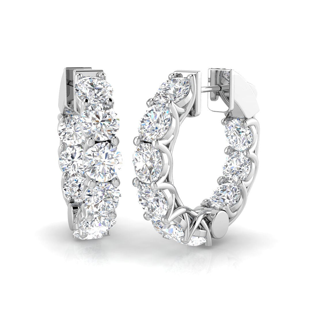 Hoop Earrings - Ereby 8.5ct Lab Grown Diamond