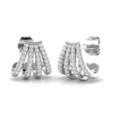 0.50 Ct Multi-Row Diamond Stud Earrings in White Gold | White Gold Claw Diamond Studs