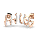 Dunny Luxury Gold Diamond Crawler Earrings | Elegant Style 0.1-0.5ct