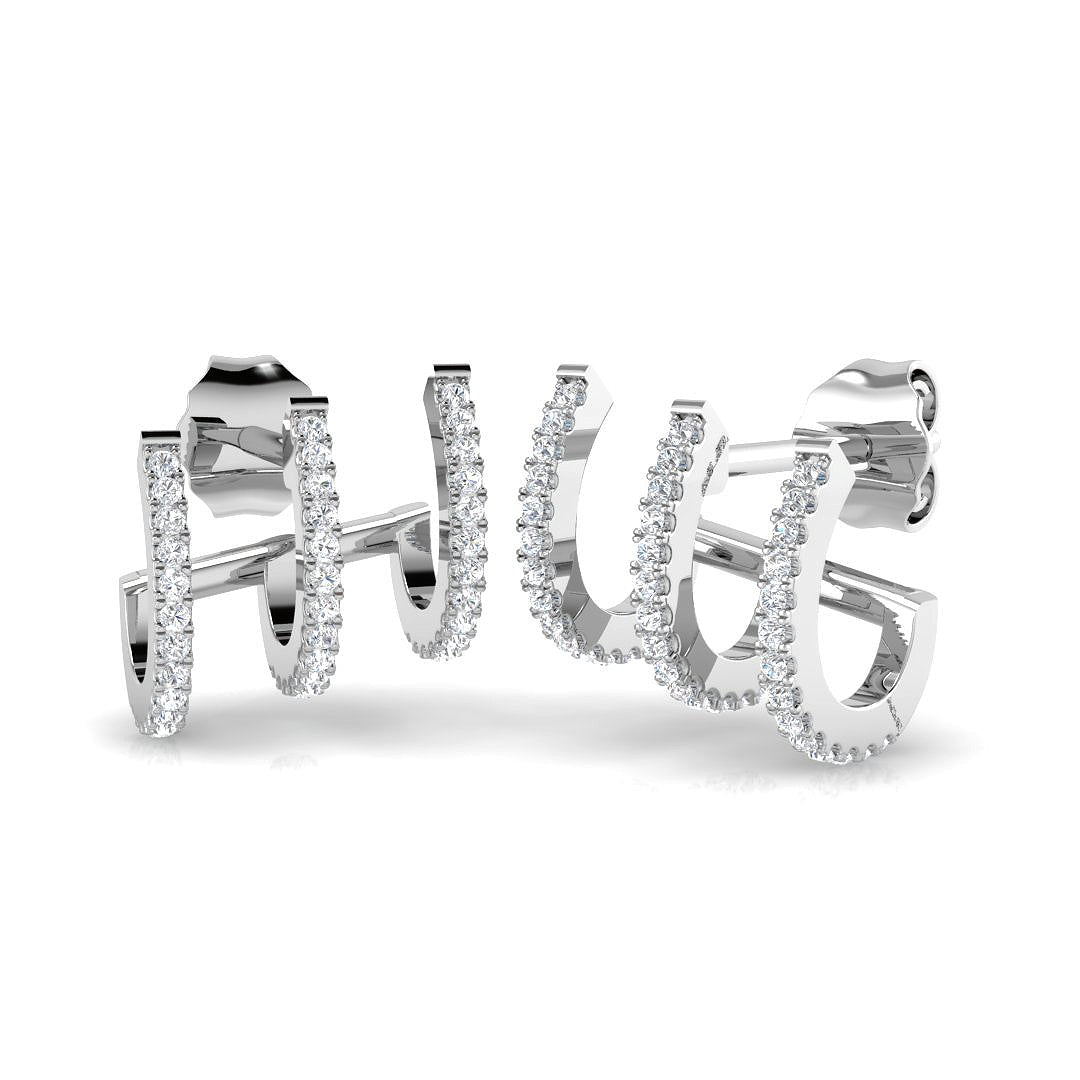 Dunny Luxury Gold Diamond Crawler Earrings | Elegant Style 0.1-0.5ct