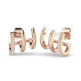 Gold Diamond Crawler Earrings - Elegant 0.05ct Luxury Jewelry