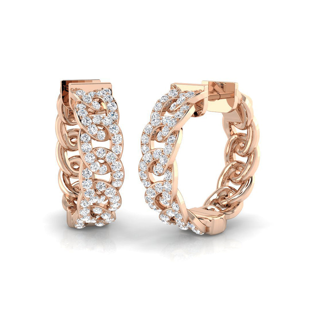 Hoop Earrings - Engwy 1ct Lab Grown Diamond