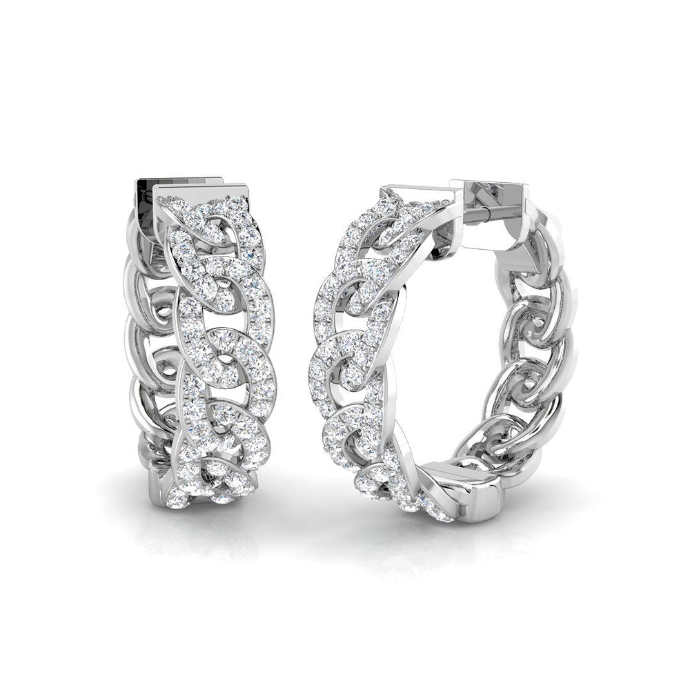 Hoop Earrings - Engwy 1ct Lab Grown Diamond
