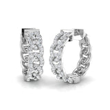 Hoop Earrings - Engwy 1ct Lab Grown Diamond