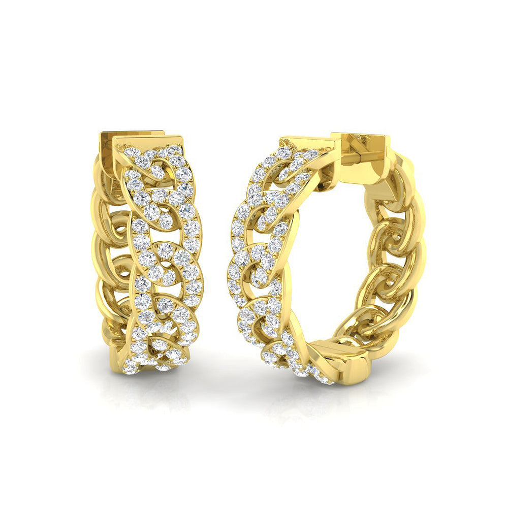 Hoop Earrings - Engwy 1ct Lab Grown Diamond