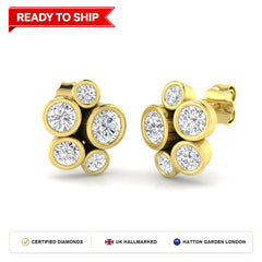 Lab grown diamond earring