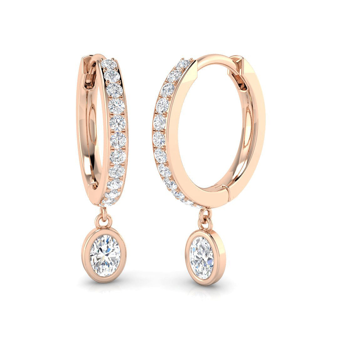 "Elegant Eatby Gold Drop & Trilogy Diamond Earrings - 0.5ct Luxury Style"