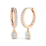 "Elegant Eatby Gold Drop & Trilogy Diamond Earrings - 0.5ct Luxury Style"