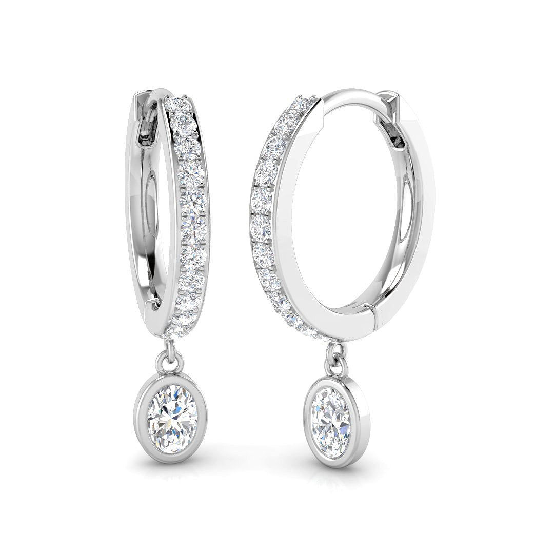 "Elegant Eatby Gold Drop & Trilogy Diamond Earrings - 0.5ct Luxury Style"