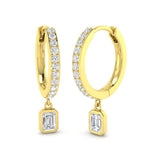 Edwyn Gold Drop & Trilogy Diamond Earrings - Elegant 0.5ct Luxury
