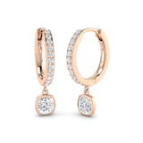 Elgin Gold Diamond Drop Trilogy Earrings - 1ct Luxury Jewelry