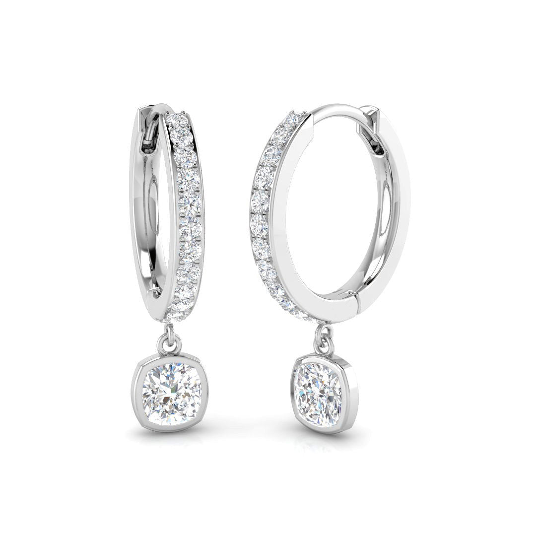 Elgin Gold Diamond Drop Trilogy Earrings - 1ct Luxury Jewelry