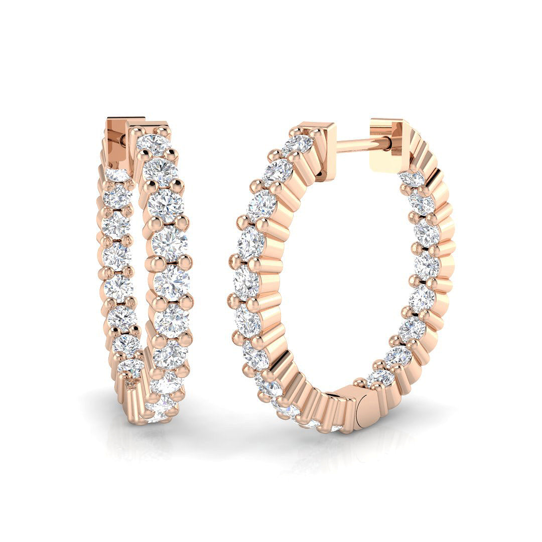 Hoop Earrings - Erhry 1ct Gold Pure Radiance