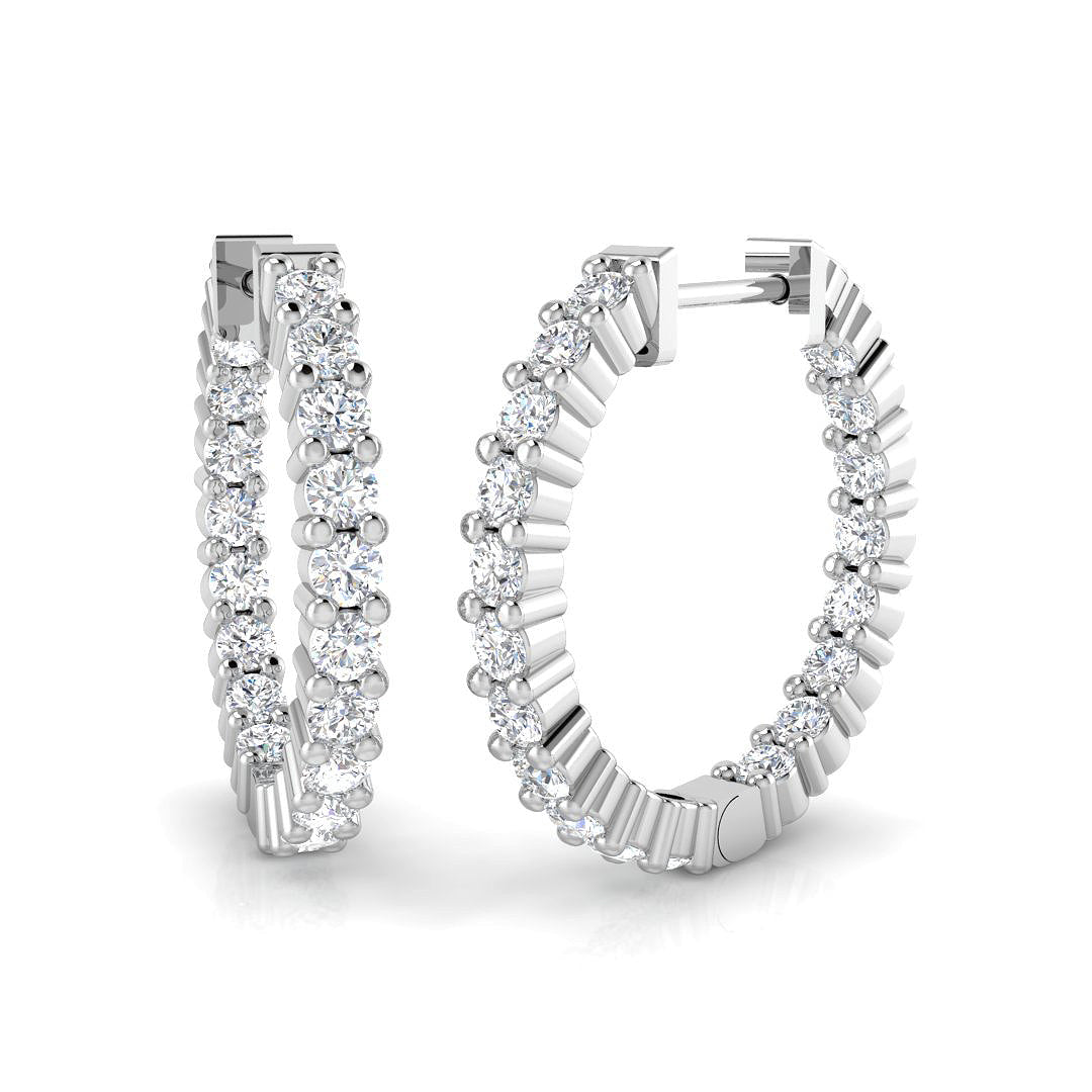 Hoop Earrings - Erhry 1ct Gold Pure Radiance