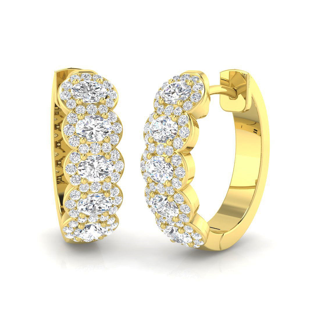 Hoop Earrings - Entny 1.5ct Lab Grown Diamond