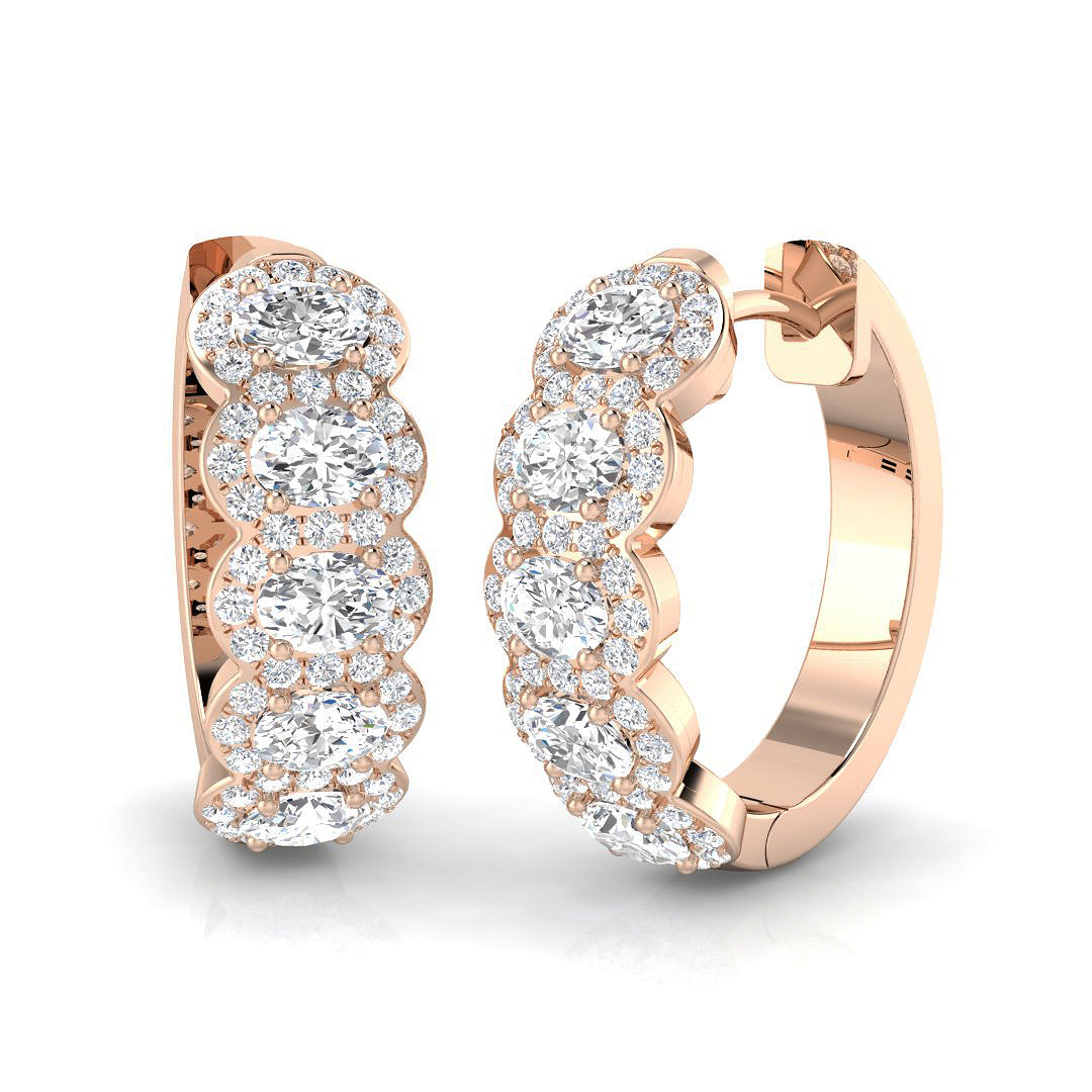 Hoop Earrings - Erhsy 1ct Gold Pure Radiance