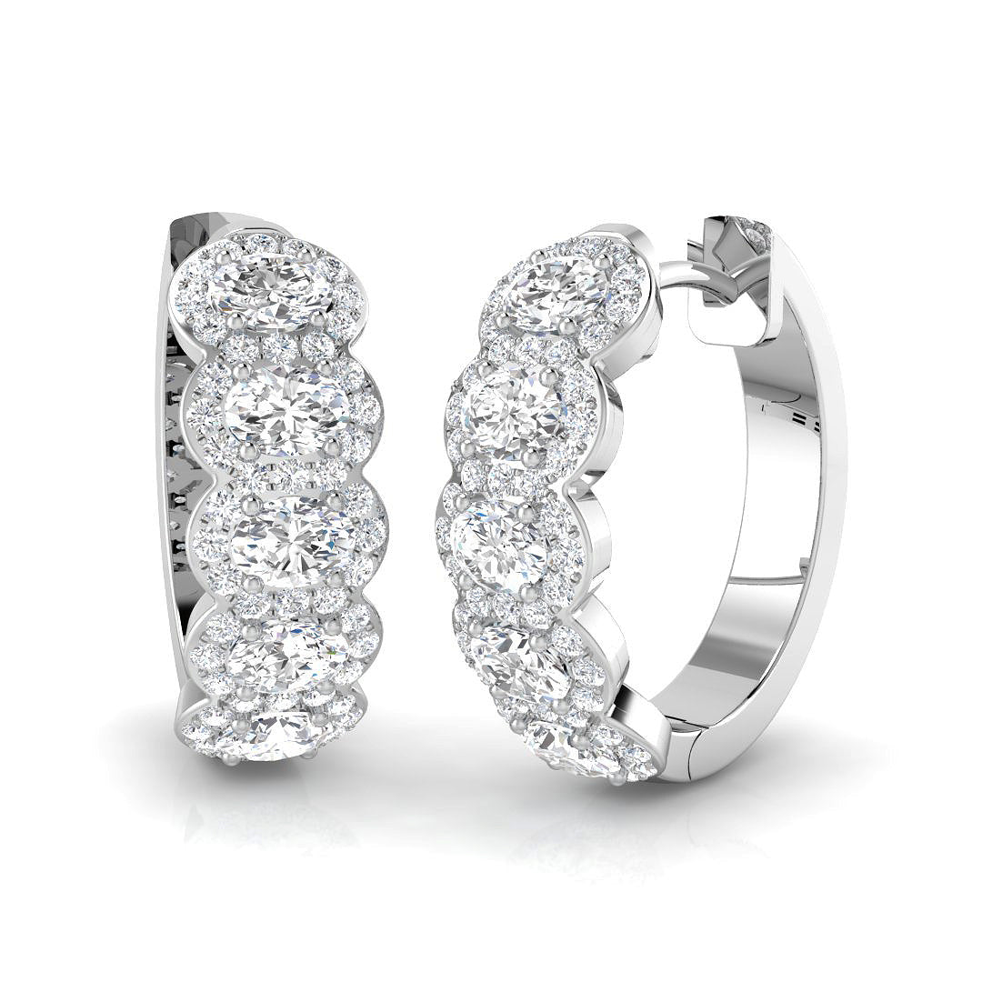 Hoop Earrings - Erhsy 1ct Gold Pure Radiance