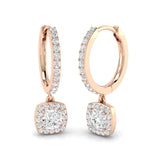 Entoy 1ct Gold Drop & Trilogy Diamond Earrings - Luxury Jewelry