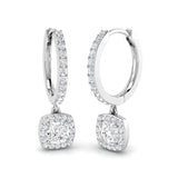 Entoy 1ct Gold Drop & Trilogy Diamond Earrings - Luxury Jewelry