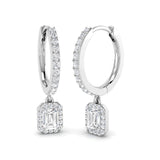"Luxury Gold Drop & Trilogy Diamond Earrings - 0.5ct Elegant Jewelry"