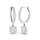 Entwy Gold Drop & Trilogy Diamond Earrings - 0.5ct Luxury Jewelry