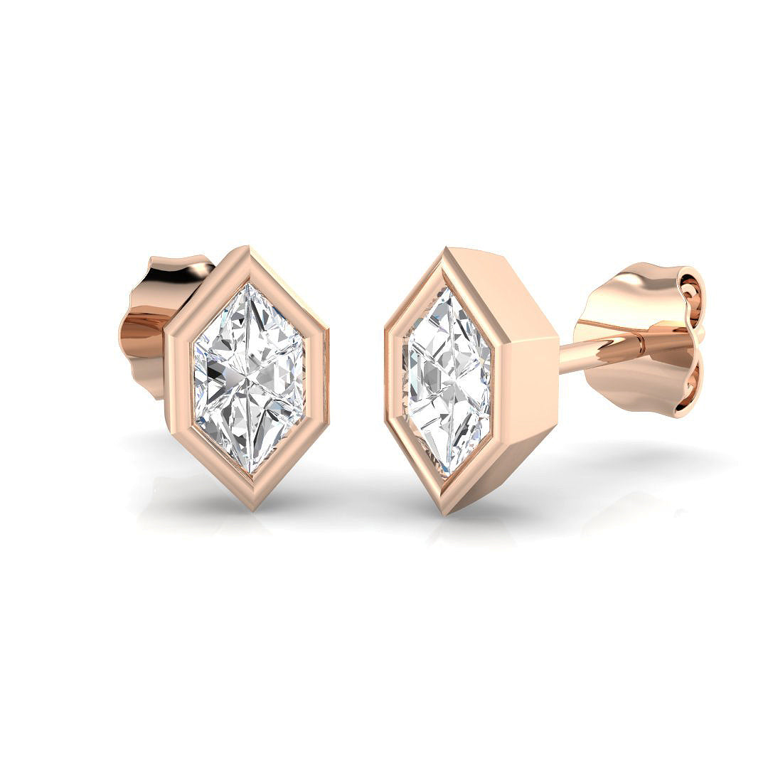 Solitaire Diamond Earrings Epsby Gold 0.5ct Luxury